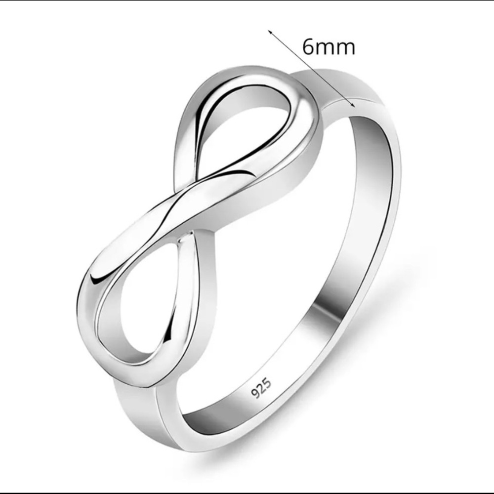 925 Silver Infinity Ring - Picture 3 of 6